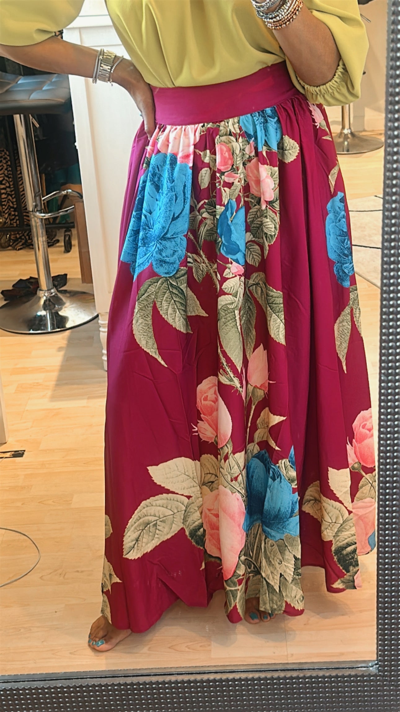 Fall Harvest Magenta Skirt